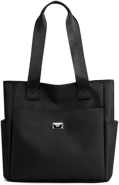 Large Capacity Multi-Pocket Waterproof Shoulder Bag with Zipper Nylon Handbag Women's Handbag for Work Travel