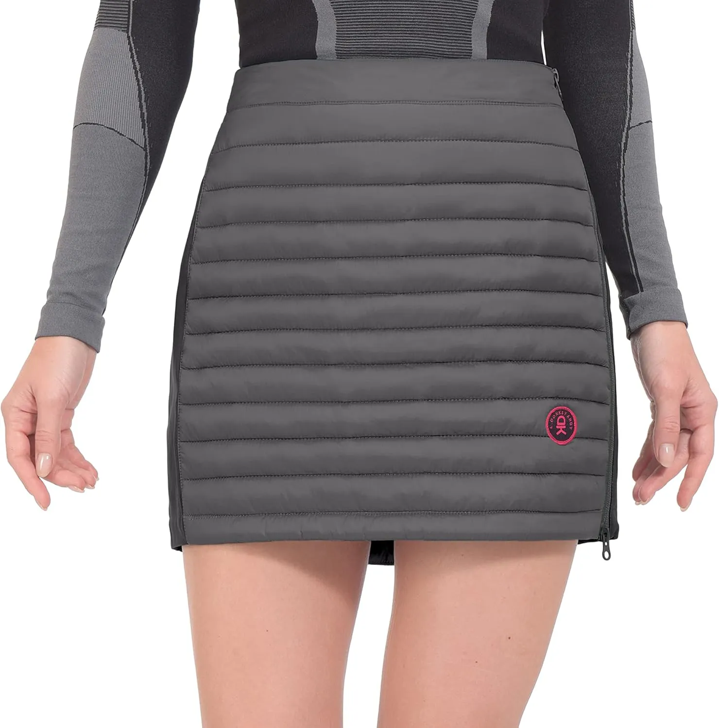 Little Donkey Andy Women's Lightweight Puffer Sport Skorts Warm Quilted Skirt Outdoors Hiking Running Dark Grey XS