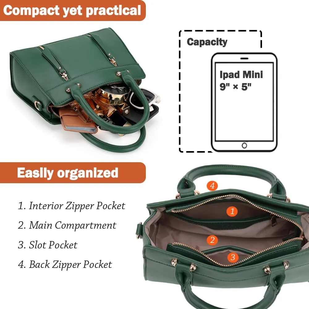 LJOSEIND Small Satchel Purses for Women - Fashionable Handbags, Top Handle Crossbody Bags with Adjustable Strap