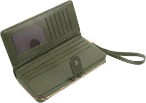 Long Leather Wallet Fashionable Zipper Purse for Ladies Compact Design with Capacity for Travel and Everyday Use