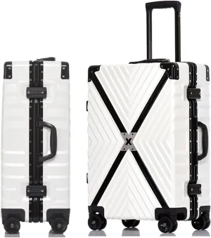 Luggage Cabin Hardside Suitcase Large Suitcase Checked with Spinner Wheels TSA Fashionable Retro Suitcase,5,24in