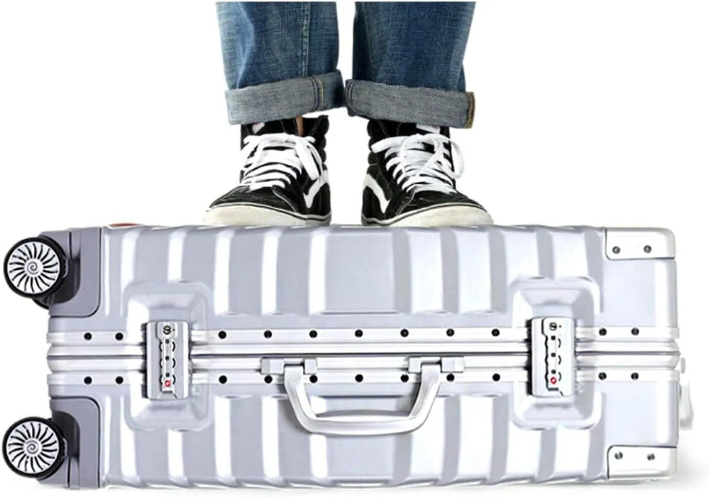 Luggage Cabin Hardside Suitcase Large Suitcase Checked with Spinner Wheels TSA Fashionable Retro Suitcase,5,24in
