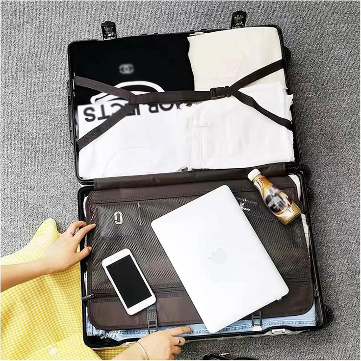 Luggage Cabin Hardside Suitcase Large Suitcase Checked with Spinner Wheels TSA Fashionable Retro Suitcase,5,24in