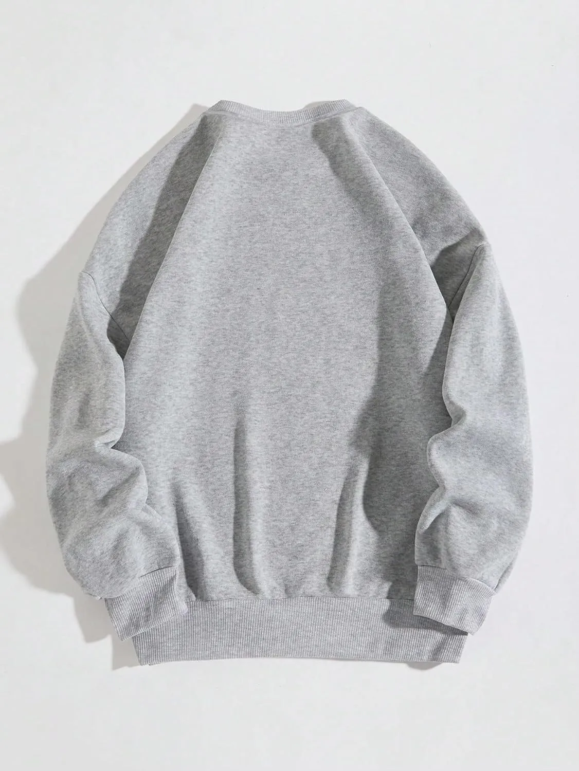 MakeMeChic Women's Long Sleeve Sweatshirts Graphic Print Round Neck Pullover Tops