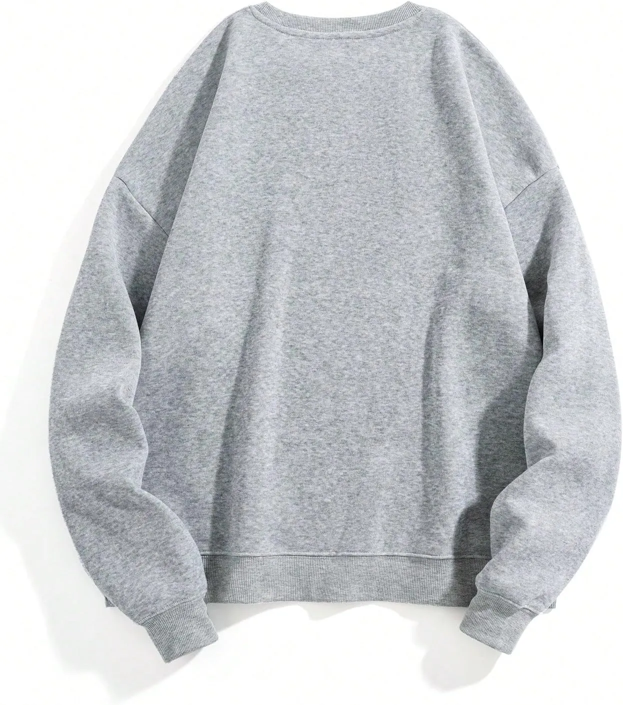 MakeMeChic Women's Long Sleeve Sweatshirts Graphic Print Round Neck Pullover Tops