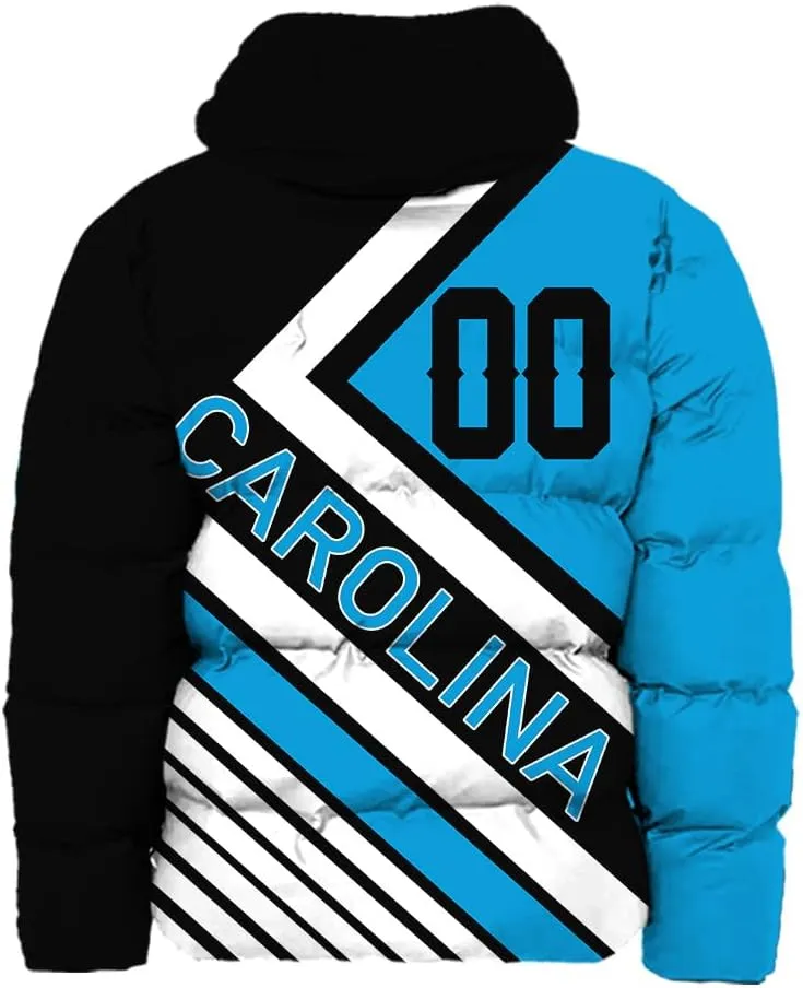 Men Football Jacket Personalized Puffer Coat Down Jacket Any Name Number Plus Size Apparel Padded Jacket