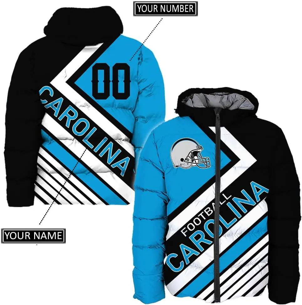 Men Football Jacket Personalized Puffer Coat Down Jacket Any Name Number Plus Size Apparel Padded Jacket