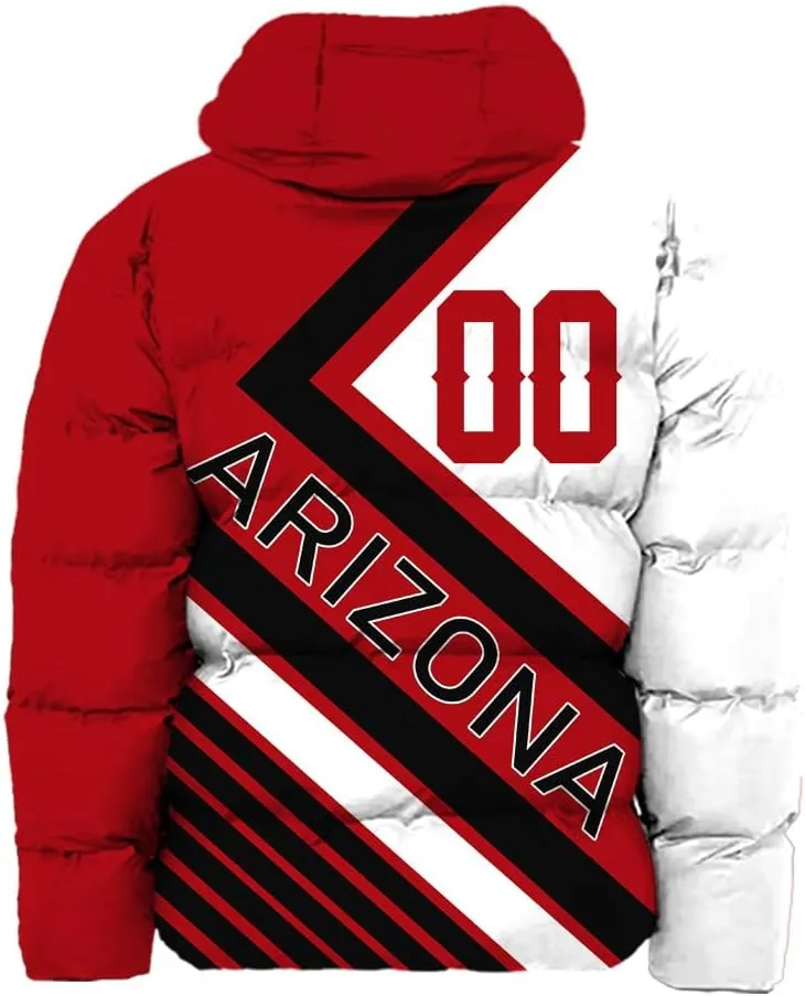 Men Football Jacket Personalized Puffer Coat Down Jacket Any Name Number Plus Size Apparel Padded Jacket