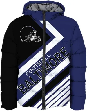 Men Football Jacket Personalized Puffer Coat Down Jacket Any Name Number Plus Size Apparel Padded Jacket