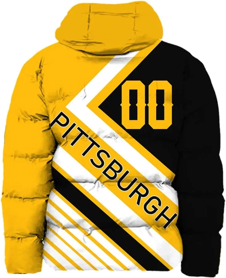 Men Football Jacket Personalized Puffer Coat Down Jacket Any Name Number Plus Size Apparel Padded Jacket