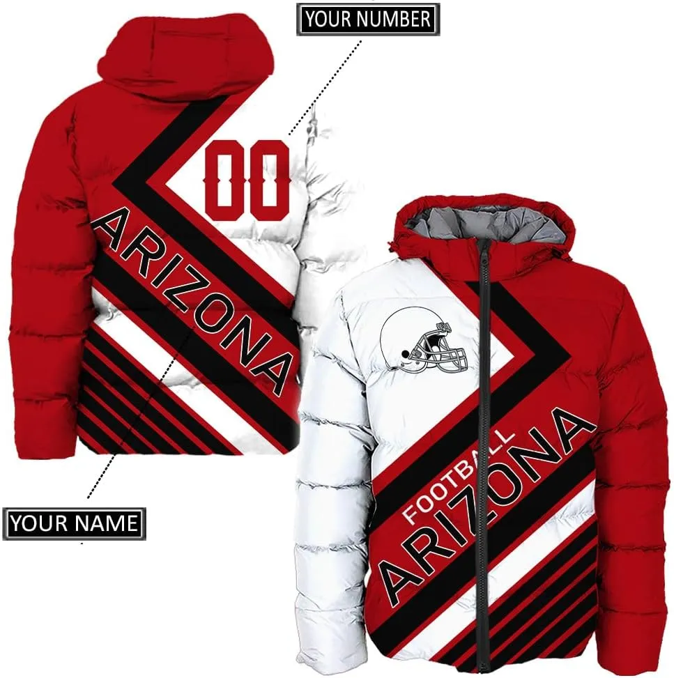Men Football Jacket Personalized Puffer Coat Down Jacket Any Name Number Plus Size Apparel Padded Jacket