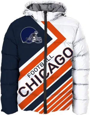 Men Football Jacket Personalized Puffer Coat Down Jacket Any Name Number Plus Size Apparel Padded Jacket