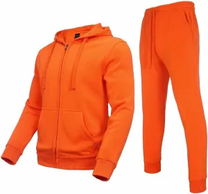 Men's hoodie sweatsuit Full-Zip fleece track suits casual jogger set outdoor sportswear