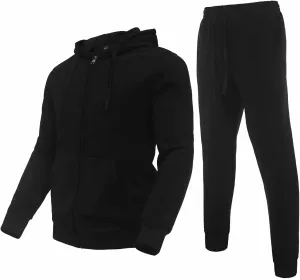 Men's hoodie sweatsuit Full-Zip fleece track suits casual jogger set outdoor sportswear