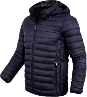 Men's Lightweight Puffer Jacket Down Packable Jacket Winter Coat with Hood