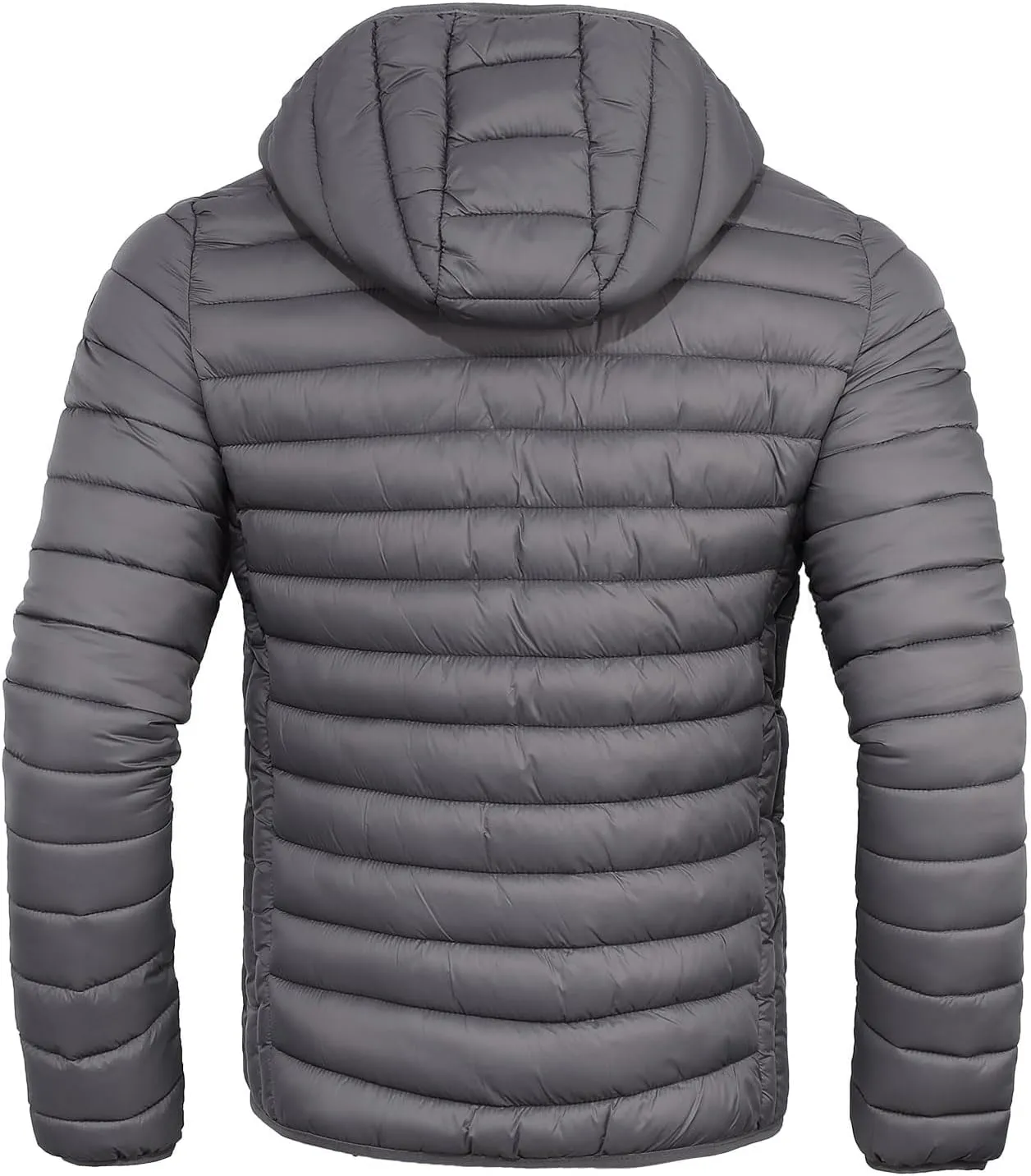 Men's Lightweight Puffer Jacket Down Packable Jacket Winter Coat with Hood