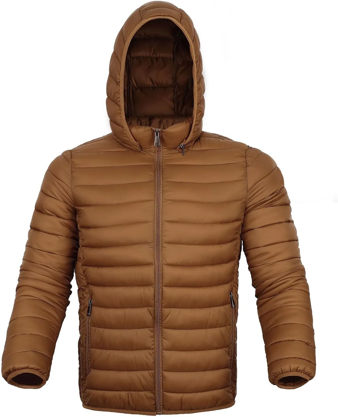 Men's Lightweight Puffer Jacket Down Packable Jacket Winter Coat with Hood