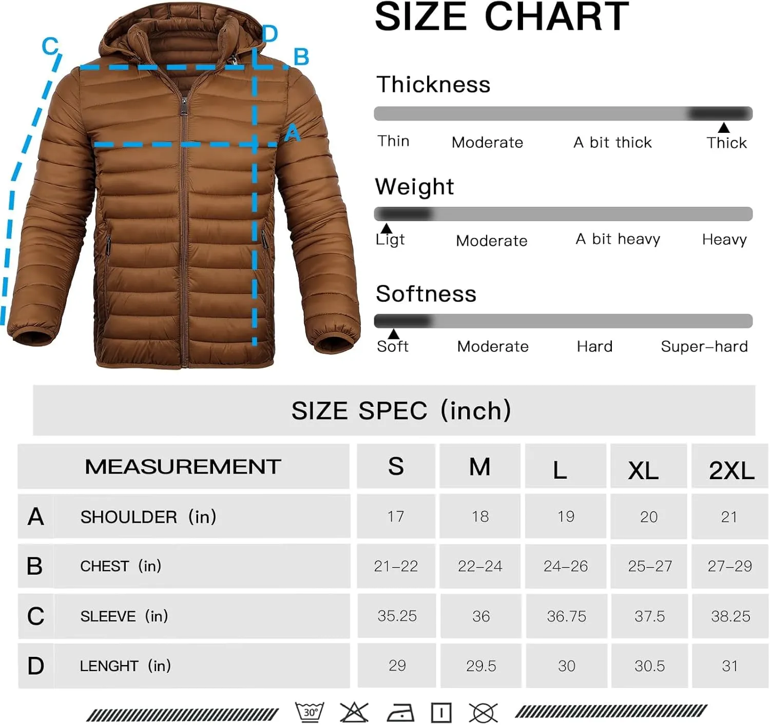 Men's Lightweight Puffer Jacket Down Packable Jacket Winter Coat with Hood
