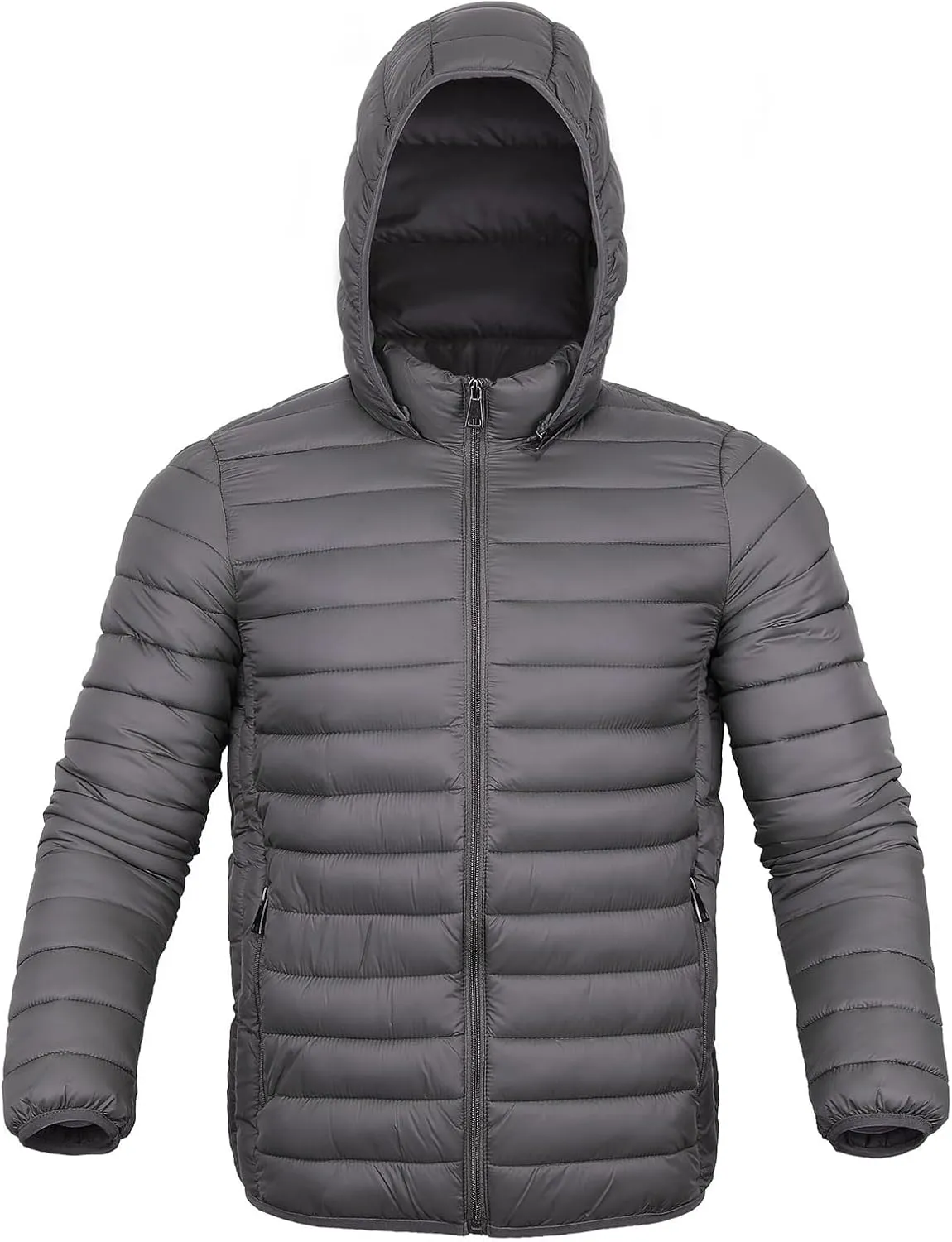 Men's Lightweight Puffer Jacket Down Packable Jacket Winter Coat with Hood