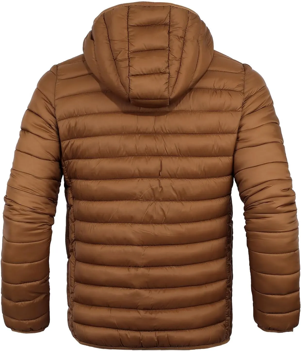 Men's Lightweight Puffer Jacket Down Packable Jacket Winter Coat with Hood