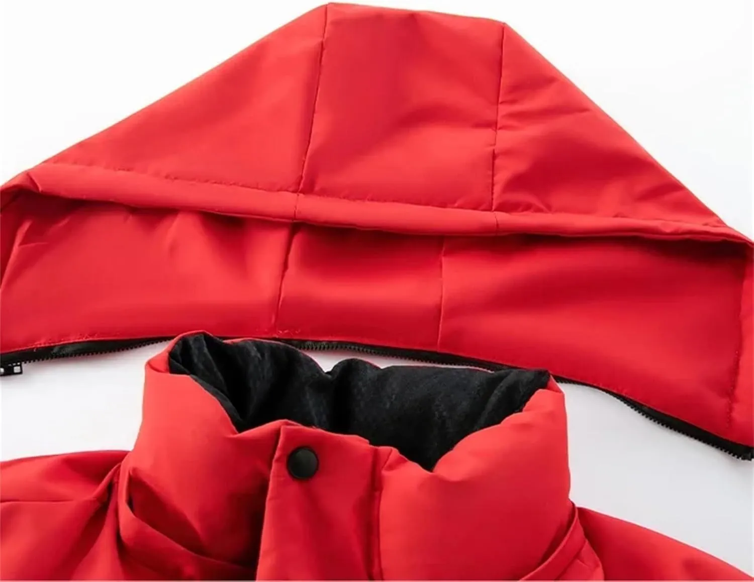 Men's Long Luxury Business Thickened Cotton Warm Parkas Snow Hooded Padded Coat Cold Weather