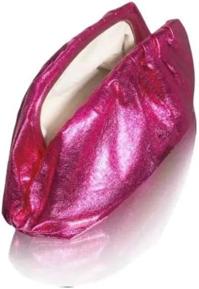 Metallic Fashionable Women's Evening Big Hand Bag, Purse, Clutch, Shiny Finish Womens Bridal Shower, Glitter