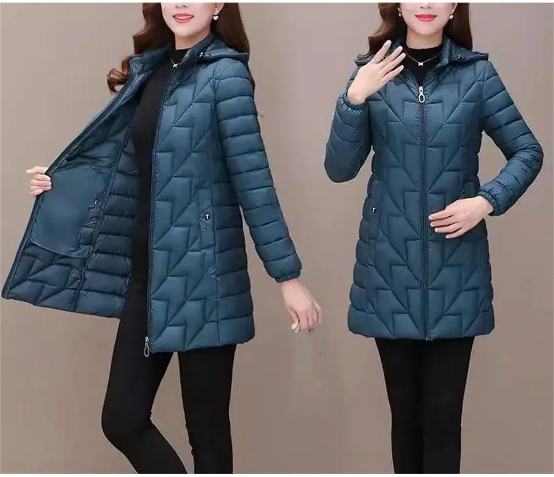 Mid-Long Parka Light Jacket Mother's Autumn Down Cotton Coat Women's Padded Coat Winter Parkas Jacket