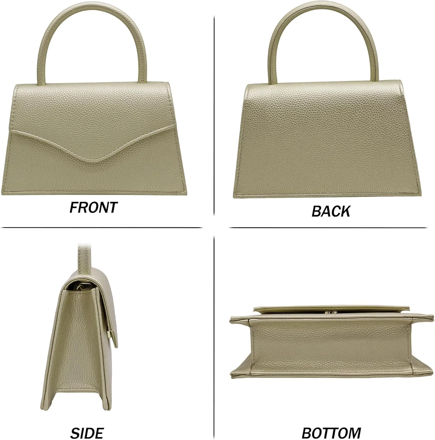 Milisente Women's Evening Bag Bridal Party Clutch Purses Cocktail Prom Handbags with Patent Leather