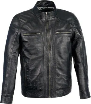 Milwaukee Leather Men's Saddle Color Lambskin Motorcycle Fashion Leather Jacket SFM1860
