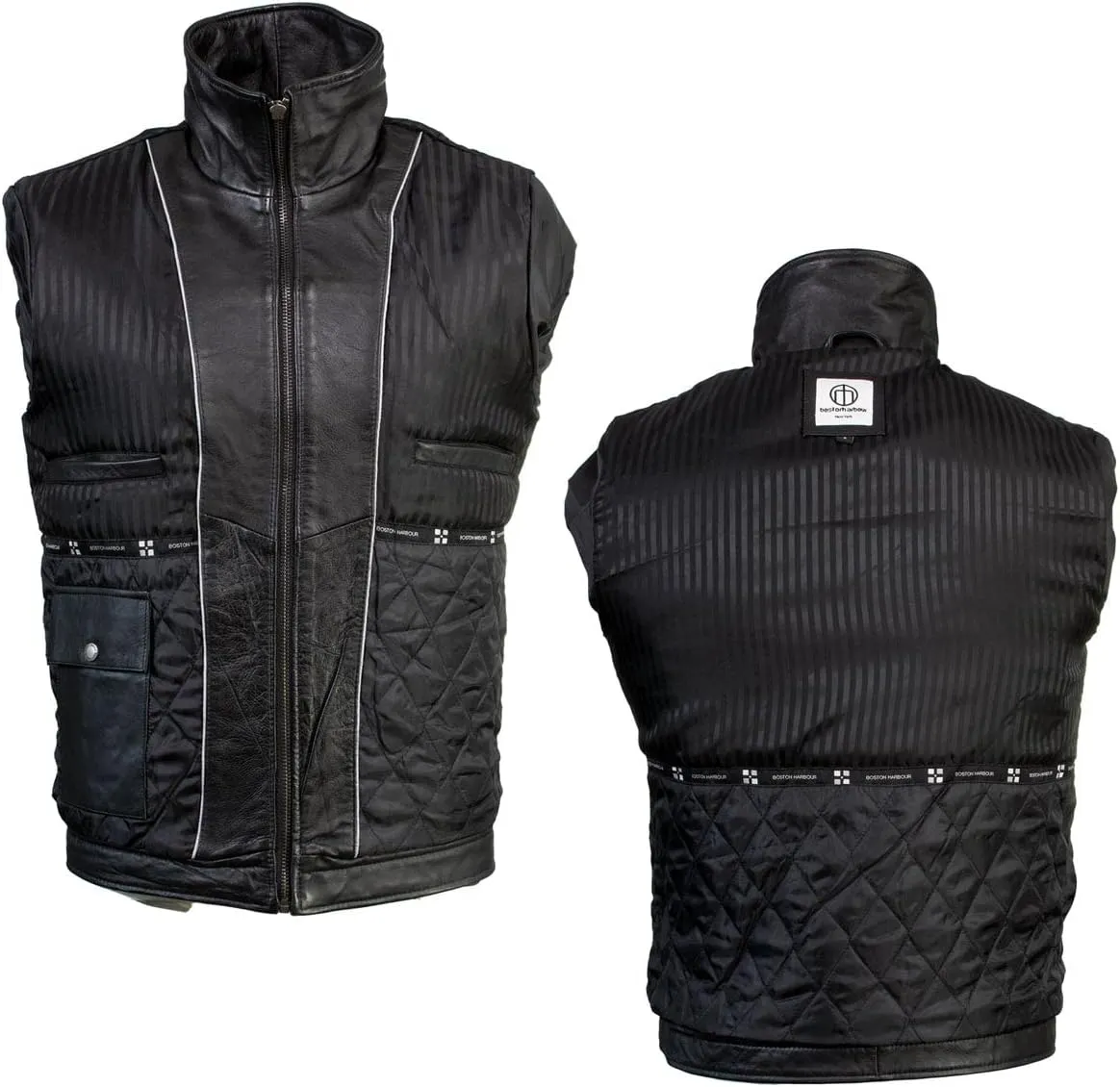 Milwaukee Leather SFM1865 Men's Black Classic Fashion Leather Jacket with Zipper Closure