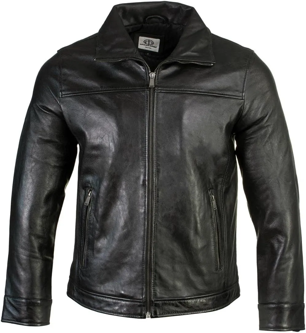 Milwaukee Leather SFM1865 Men's Black Classic Fashion Leather Jacket with Zipper Closure