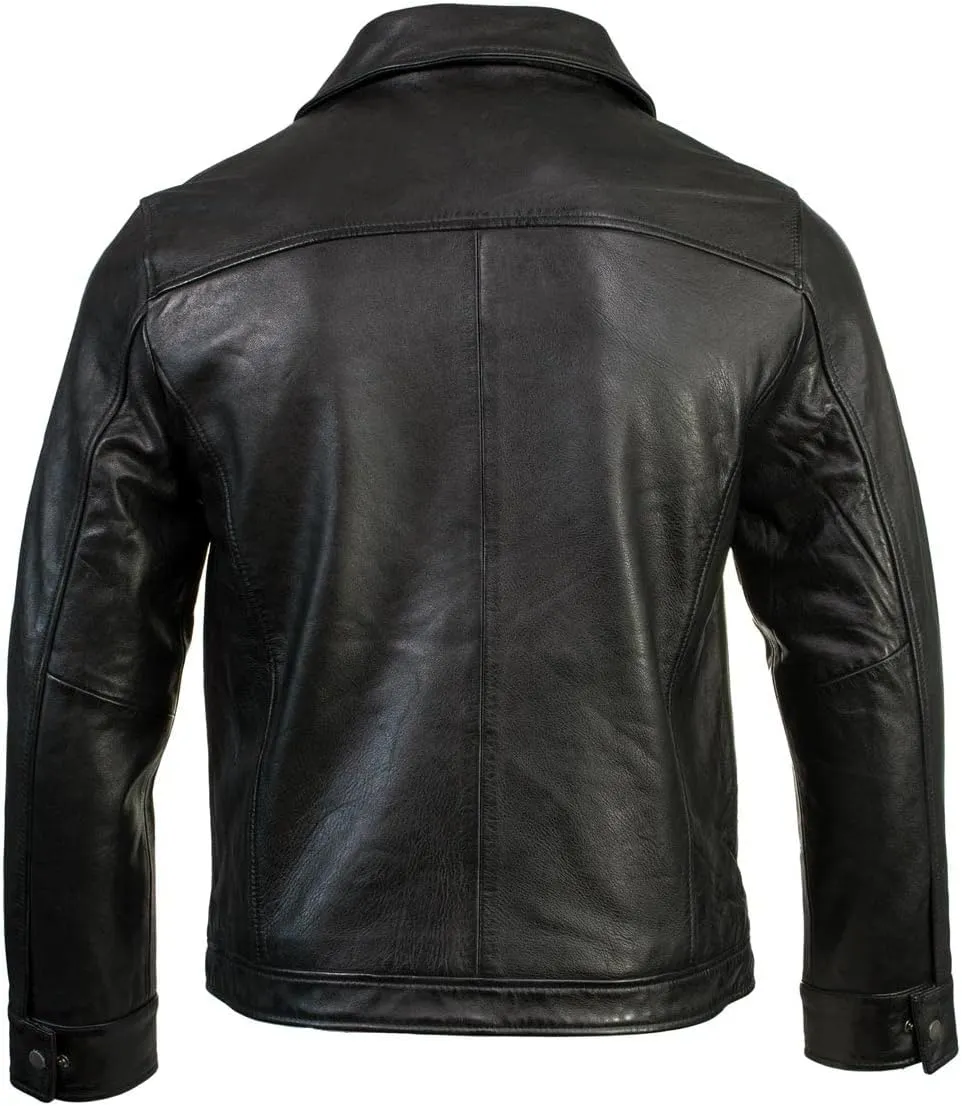 Milwaukee Leather SFM1865 Men's Black Classic Fashion Leather Jacket with Zipper Closure