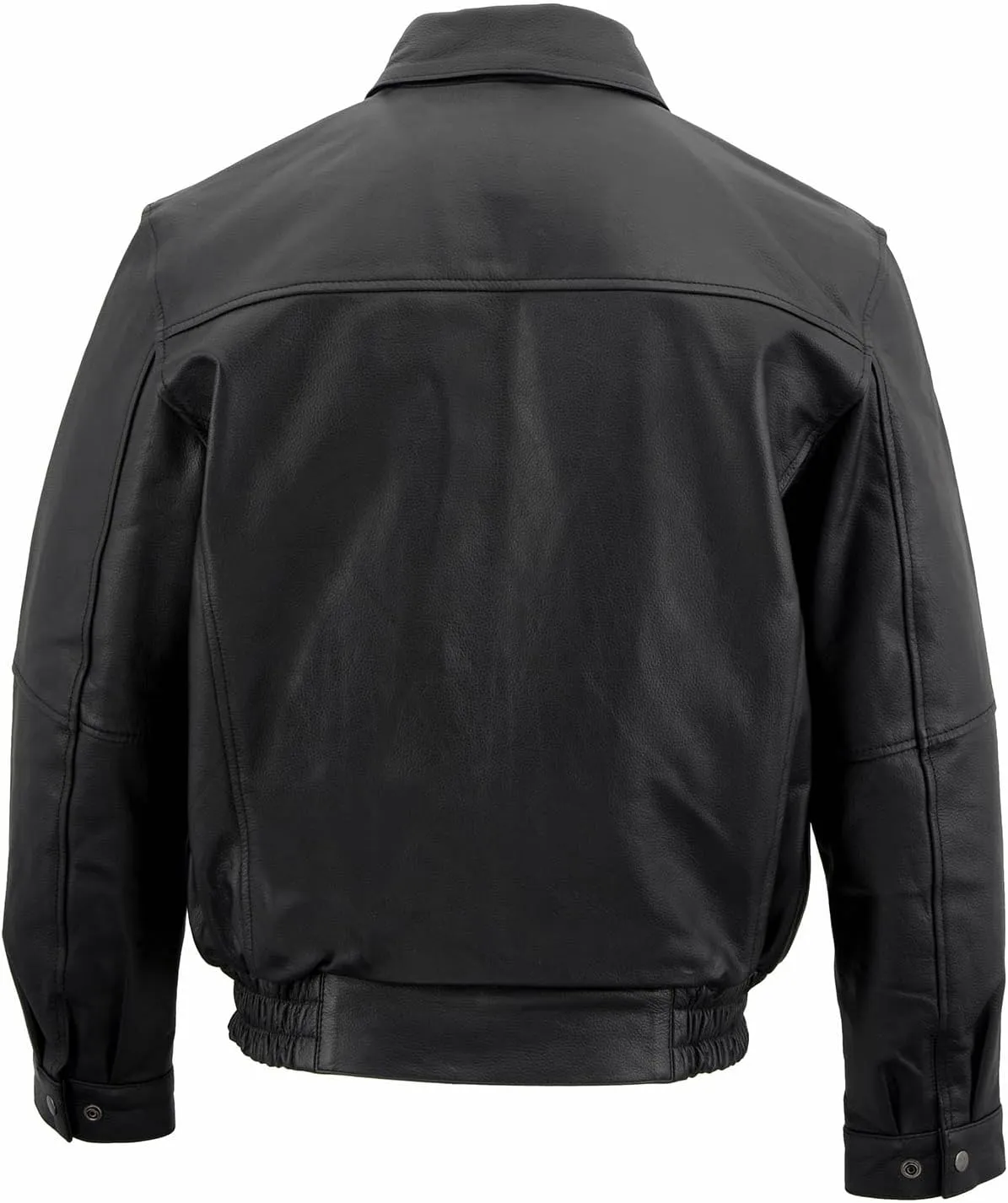 Milwaukee Leather SFM1865 Men's Black Classic Fashion Leather Jacket with Zipper Closure