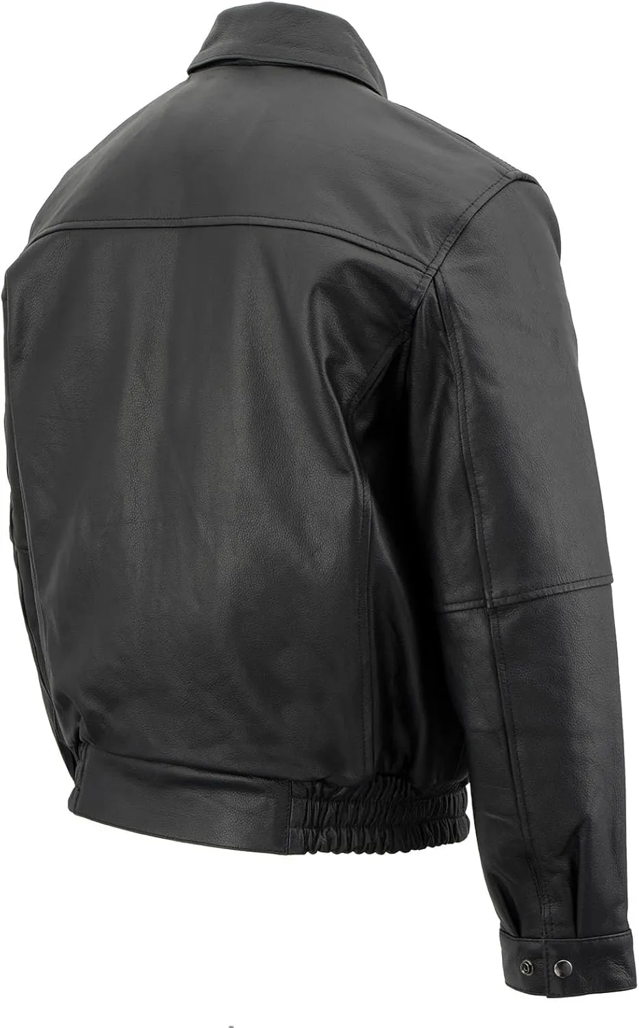 Milwaukee Leather SFM1865 Men's Black Classic Fashion Leather Jacket with Zipper Closure