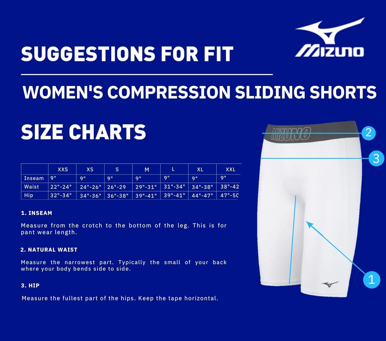 Mizuno Women's Compression Softball Sliding Short