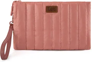 Montana West x Lee Large Wristlet Purse for Women Quilted Puffer Clutch Slim Wallet Handbags Holder Cell Phone Organizer