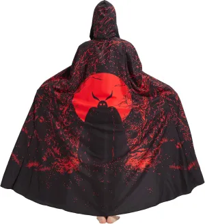 Mothman-Themed Hooded Cloak Halloween Cosplay Costume Mothman Long Robe Cape for Adults, Women and Men