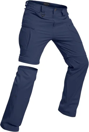 NAVEKULL Men's Convertible Hiking Pants Lightweight Quick Dry Zip Off Outdoor Fishing Tactical Cargo Pants with Roll-Up Legs
