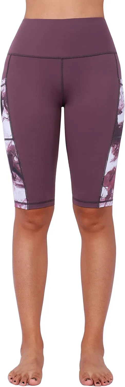 Neonysweets Womens Half Tights Fitness Running Yoga Shorts Pants with Pockets