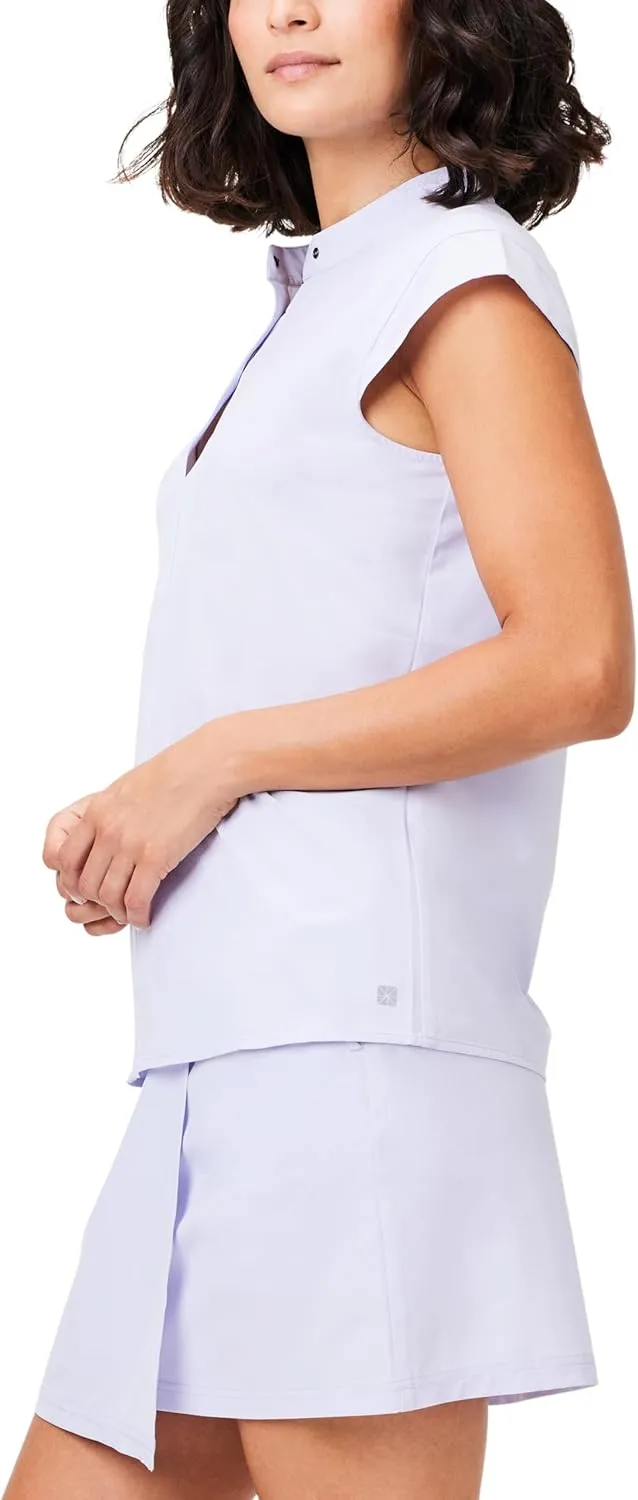 NIC ZOE Women's Tech Stretch Snap Neck Tank