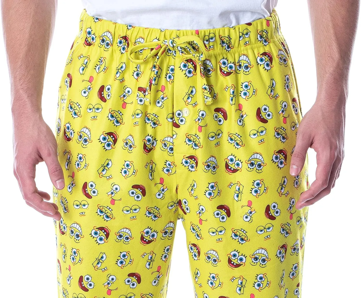 Nickelodeon Men's SpongeBob SquarePants Face Expressions Loungewear Pajama Pants