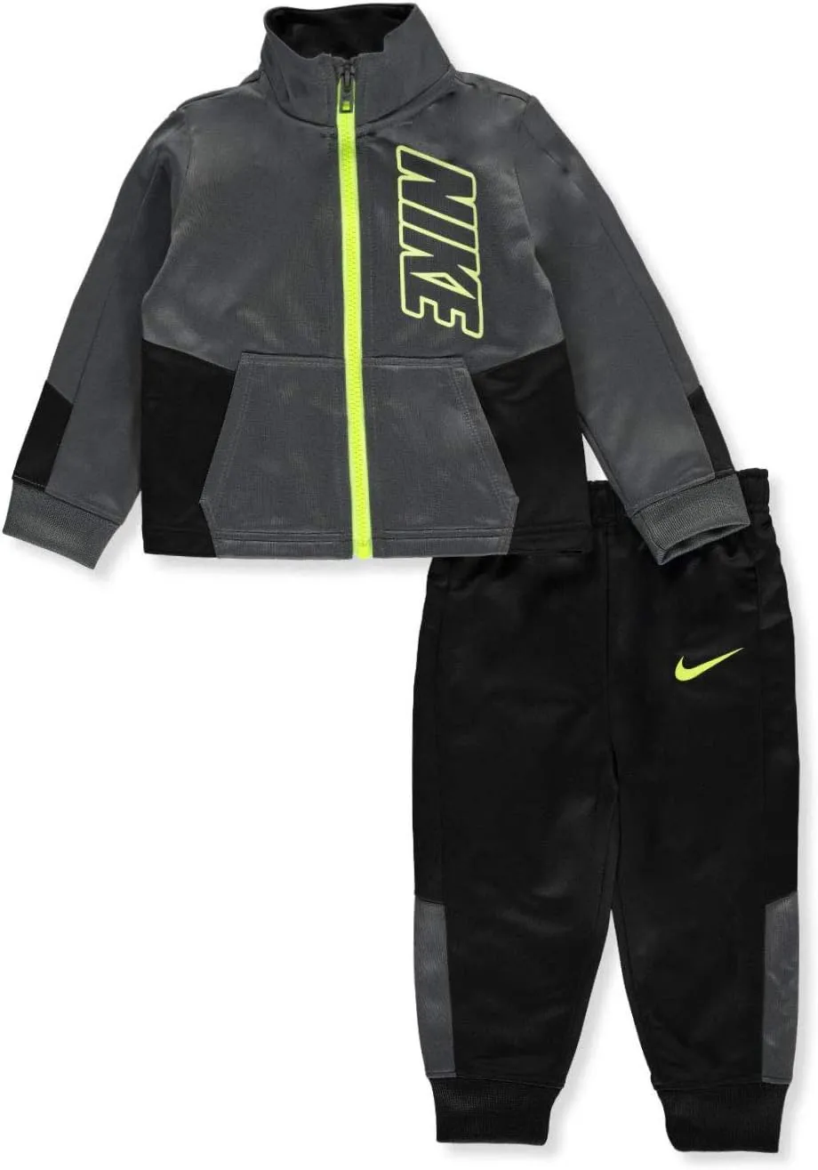 Nike Kids Baby Boy's Color Block Full Zip Hoodie and Jogger Pants Two-Piece Track Set (Toddler)