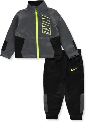 Nike Kids Baby Boy's Color Block Full Zip Hoodie and Jogger Pants Two-Piece Track Set (Toddler)