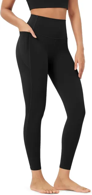 ODODOS Women's High-Waist 7/8 Compression Leggings with High-Positioned Pockets, Yoga Pants for Running & Workout