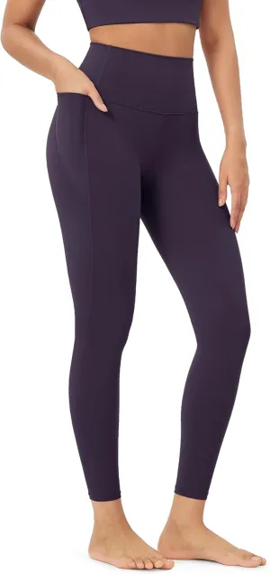 ODODOS Women's High-Waist 7/8 Compression Leggings with High-Positioned Pockets, Yoga Pants for Running & Workout