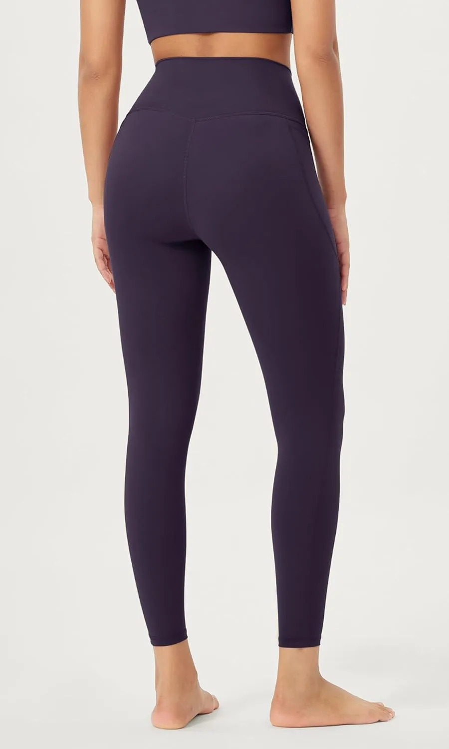 ODODOS Women's High-Waist 7/8 Compression Leggings with High-Positioned Pockets, Yoga Pants for Running & Workout