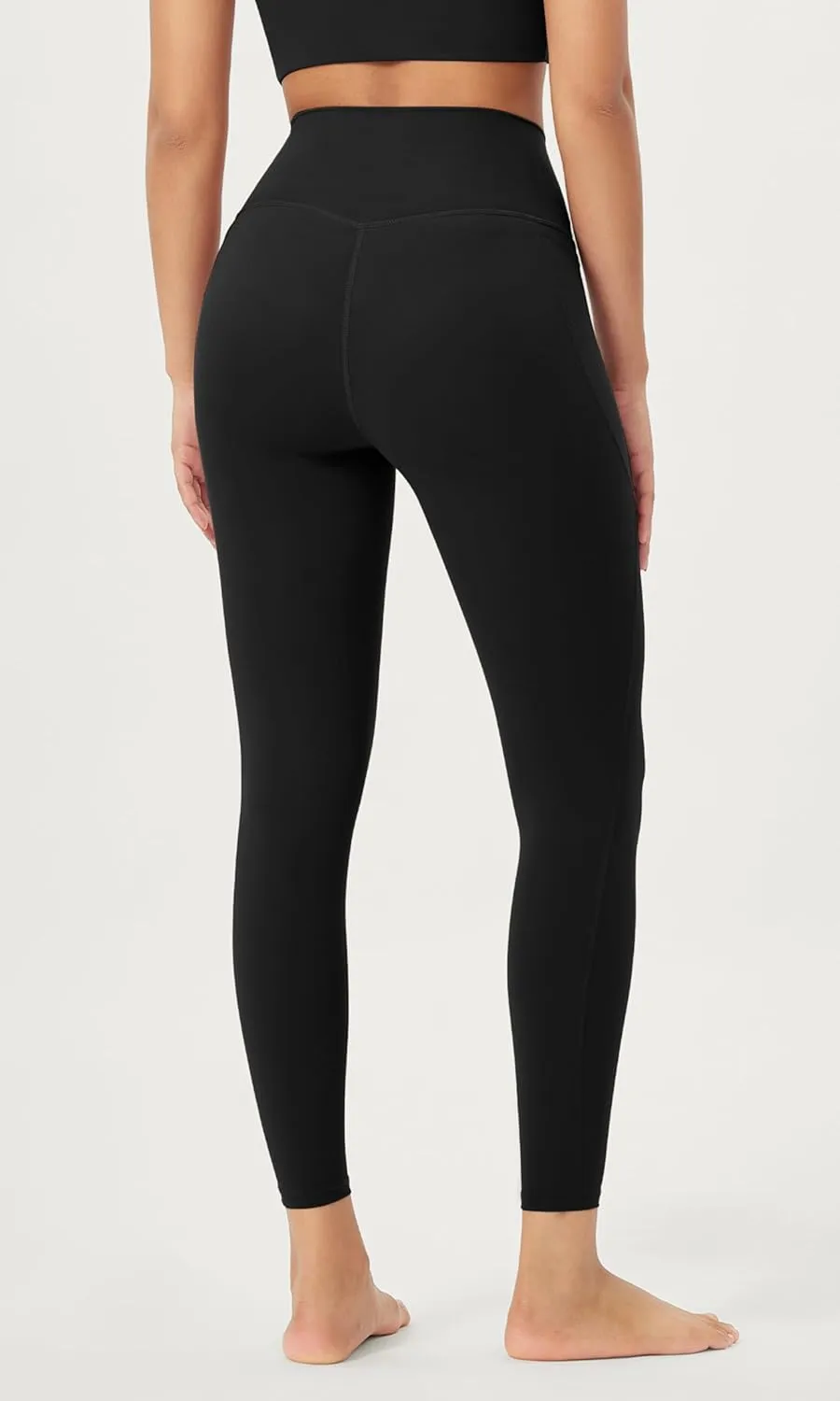 ODODOS Women's High-Waist 7/8 Compression Leggings with High-Positioned Pockets, Yoga Pants for Running & Workout