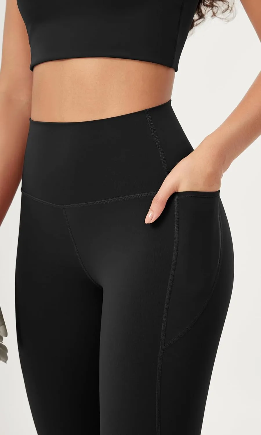 ODODOS Women's High-Waist 7/8 Compression Leggings with High-Positioned Pockets, Yoga Pants for Running & Workout