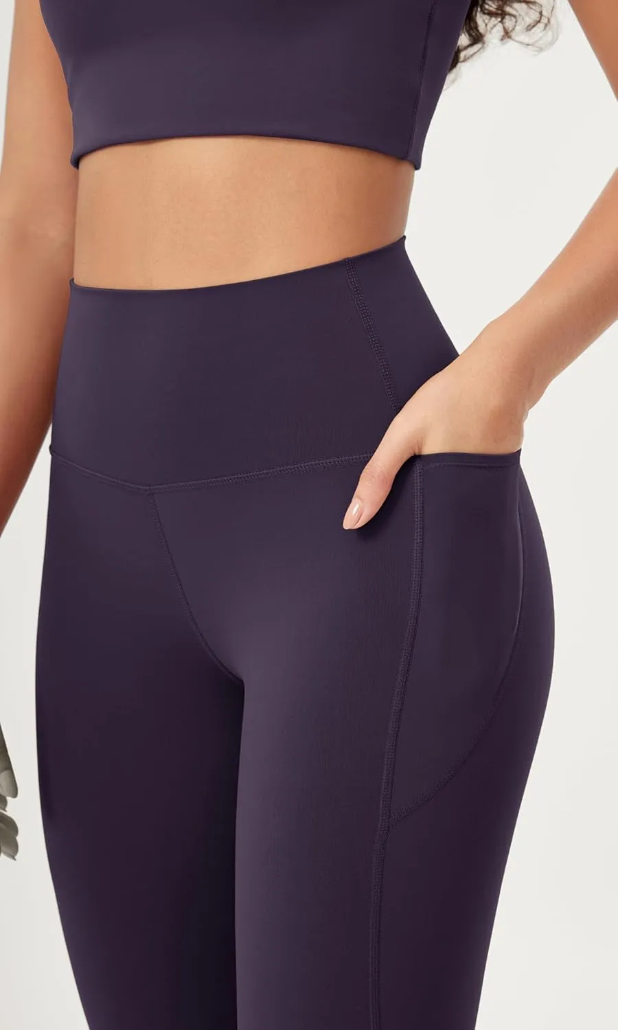 ODODOS Women's High-Waist 7/8 Compression Leggings with High-Positioned Pockets, Yoga Pants for Running & Workout