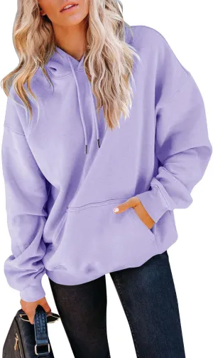 Orchidays Women's Casual Pocket Hoodies Long Sleeve Fashion Drawstring Pullover Tops